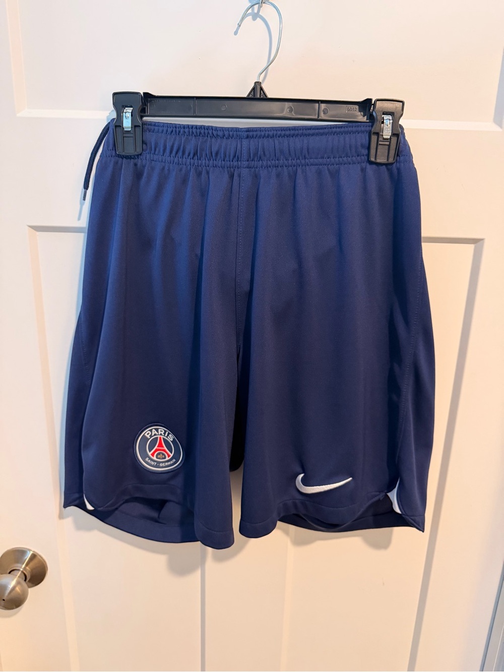 Nike Paris Saint-Germain Navy Soccer Shorts with Nike Swoosh